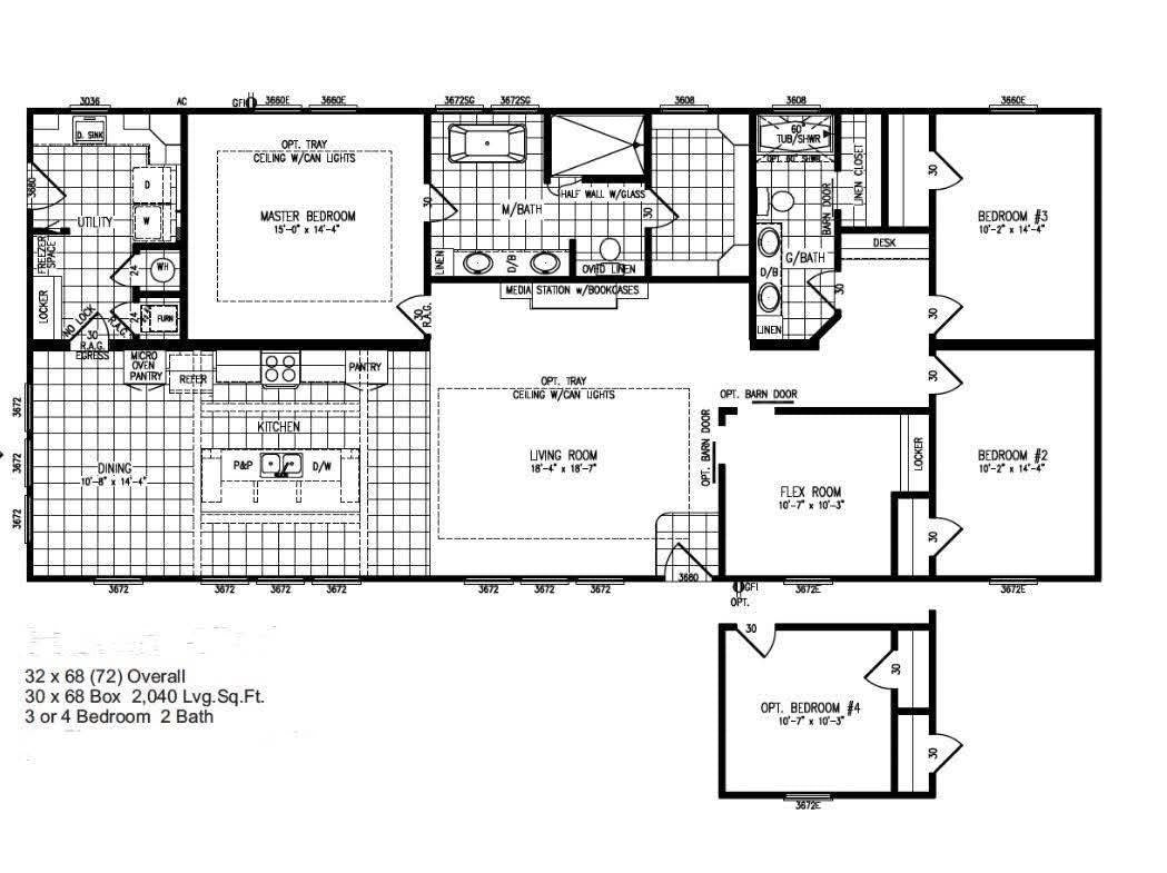 Mobile Home 3 bedrooms 2 baths, 2040sqft