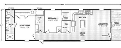 Mobile Home 2 bedrooms 2 bath, 1700sqft