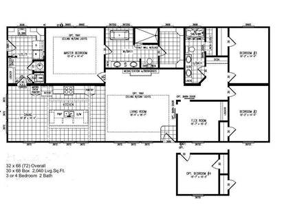 Mobile Home 3 bedrooms 2 baths, 2040sqft